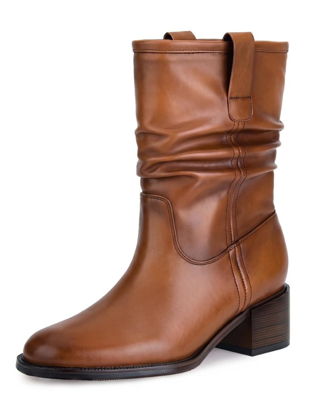 Western Cowboy Boots Women Fold Over Mid Calf Boots